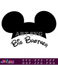 Big Brother Mickey Mouse Ear Design SVG