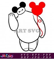 Baymax Big Hero 6 Design with Balloon SVG