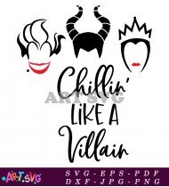 Disney Villain Silhouette Chillin Like A SVG 3