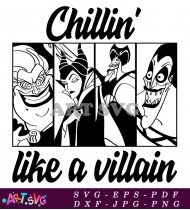 Disney Villain Silhouette Chillin Like A SVG 4