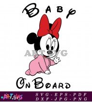 Baby Minnie Mouse Onboard Disney SVG