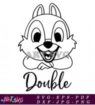 Disney Character Double Chipmunk SVG