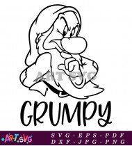 Grumpy Dwarf Disney Svg Design For Shirts SVG