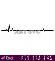 Black And White Heartbeat Disney SVG