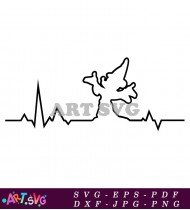 Silhouette Mickey Mouse Heartbeat Art SVG