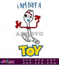 Black And White Forky Toy Story SVG