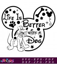 Life Is Better With A Dog Printable SVG