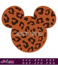 Leopard Print Mickey Mouse Ears SVG