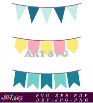 Mickey Mouse Bunting Flags SVG