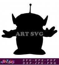 Black Mickey Mouse Ears With Alien Silhouette SVG