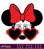 Mickey Mouse Ears With Sunglasses And Heart SVG