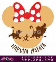 Mickey Mouse Ears With Lion King Hakuna Matata SVG