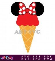 Mickey Mouse Ears With Ice Cream Cone Graphic SVG