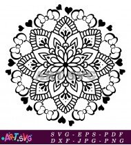 Mickey Mouse Ears With Mandala Design for Adults SVG