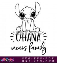 Ohana Means Family Stitch Silhouette SVG