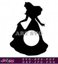 Cinderella Silhouette Disney Princess Fairytale Character SVG