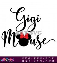 Gigi Mouse Disney Mouse Bow Svg SVG