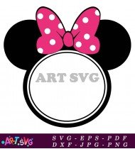 Minnie Mouse Ears With White Circle SVG