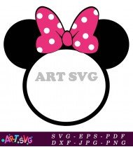 Circle With Minnie Mouse Ears SVG 5