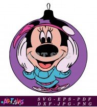 Minnie Mouse Christmas Ornament Vector Graphics SVG