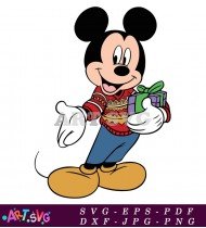 Mickey Mouse Christmas Ornament Clip Art SVG