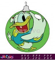 Donald Duck Christmas Ornament Vector Illustration SVG