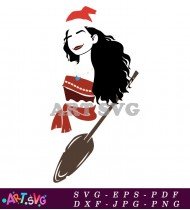 Minnie Mouse With Bow In Christmas Outfit SVG