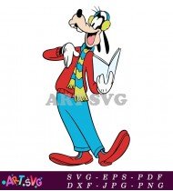 Christmas Goofy Cartoon Character Vector SVG