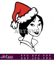 Disney Christmas Princess Jasmine Ornament Design SVG