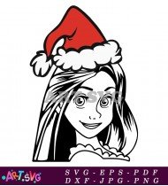 Christmas Disney Ariel Little Mermaid Santa SVG