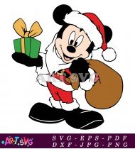 Mickey Mouse Santa Claus Holiday Christmas SVG 1