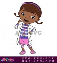 Doc McStuffins Cartoon Character Smiling Doctor SVG