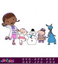 Doctor McStuffins Hippo Character Cartoon Dress Up SVG 1