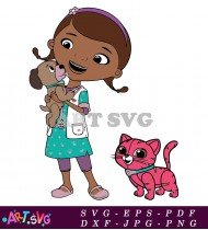 Doctor McStuffins Cat Character Holiday Gifts Cartoon SVG