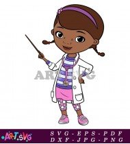 Doc Mcstuffins Cartoon Character Illustration SVG