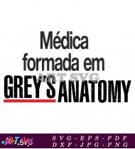 Medica Formada Em Grey's Anatomy SVG