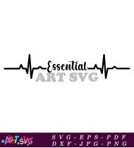 Heartbeat Essential Medical Svg Cut File SVG