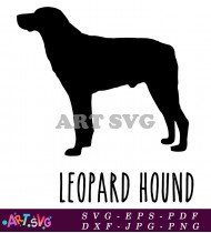 Leopard Hound Dog Breed Silhouettes Vector Art SVG