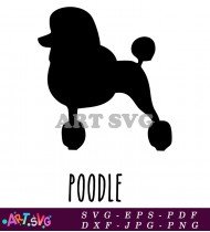 Poodle Dog Breed Silhouette Image SVG