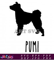 Pumi Dog Breed Silhouette Graphic SVG