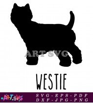 Westie Dog Silhouette Breed Dog Design SVG 1