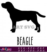 Beagle Dog Breed Silhouette Vector Graphic SVG