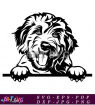 Old English Sheepdog Dog Breed Silhouette Graphic SVG