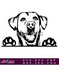 Labrador Retriever Dog Breed Silhouette Clip Art SVG