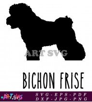 Bichon Frise Dog Breed Silhouette Clip Art SVG