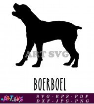 Boerboel Dog Breed Silhouette Clip Art SVG