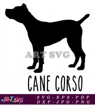 Cane Corso Dog Breed Silhouette Vector Graphic SVG