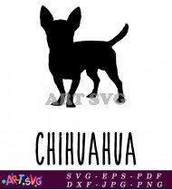 Chihuahua Dog Breed Silhouette Vector Graphic SVG