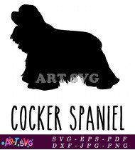 Cocker Spaniel Dog Breed Silhouette Vector Graphic SVG