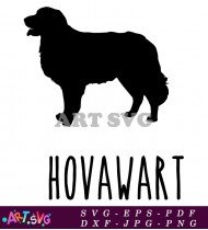 Hovawart Dog Breed Silhouette Vector Illustration SVG